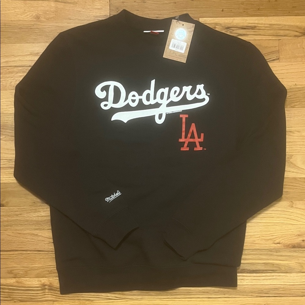 NWT Mitchell & Ness LA Dodgers Black Crewneck